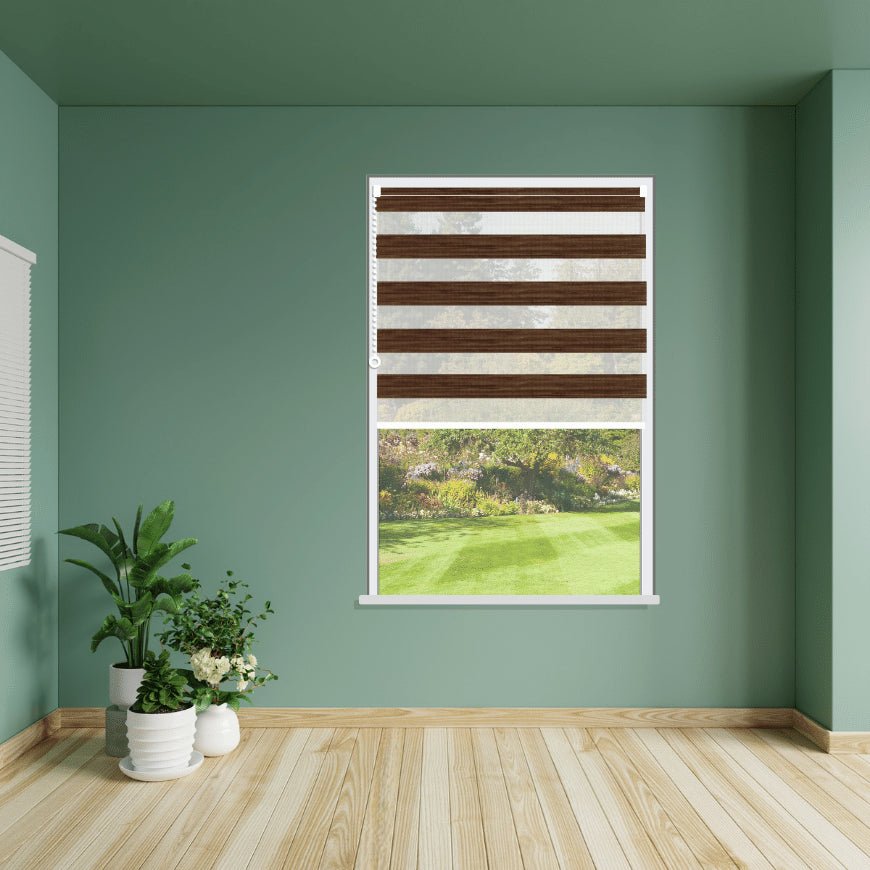 Day and Night Roller Blinds Ambre Chocolato-2015 - Manor Interiors