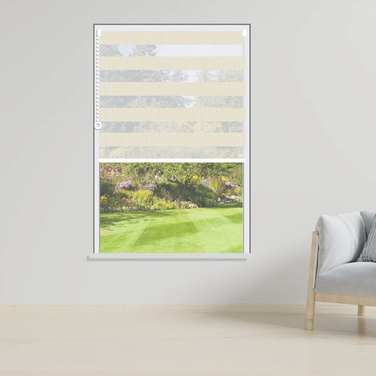 Day and Night Roller Blinds Duel Cream-1302 - Manor Interiors