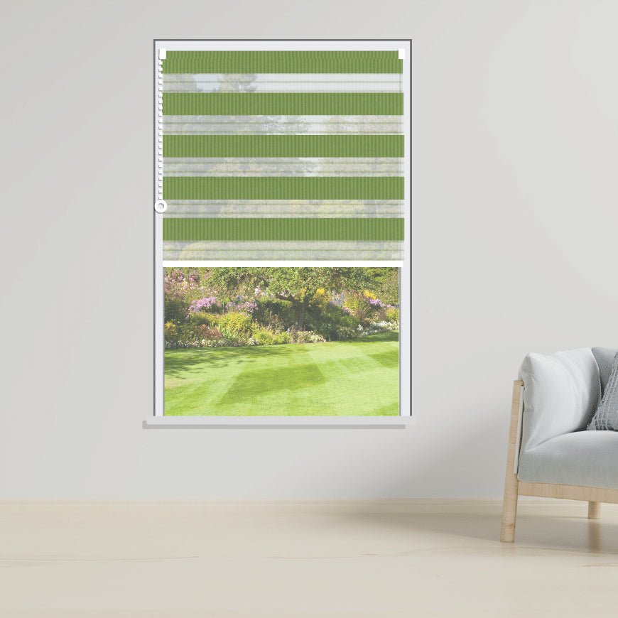 Day and Night Roller Blinds Duel Pistachio 1807 - Manor Interiors
