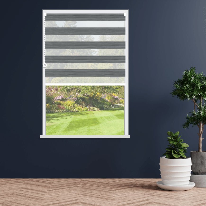 Day and Night Roller Blinds Neroli Anthracite 2905 Dim-Out - Manor Interiors