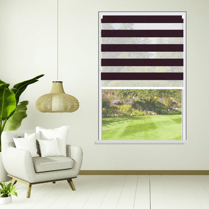 Day and Night Roller Blinds Ninfeo Aubergine 1112 - Manor Interiors