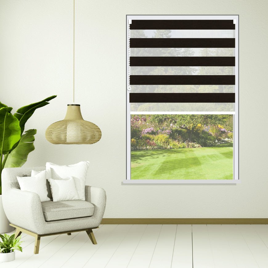 Day and Night Roller Blinds Ninfeo Wenge 1113 - Manor Interiors