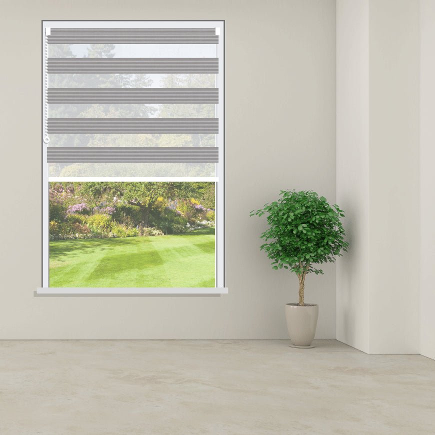 Day and Night Roller Blinds Songes Grey-2308 - Manor Interiors